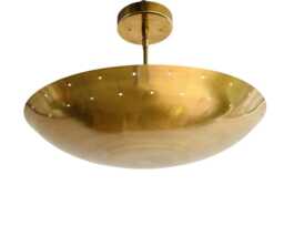Handmade Brass Dome Ceiling Light Perforated Ufo Pendant - thumbnail 1