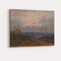 Misty Evening Woodland Path Atmospheric Landscape Painting Canvas Wall Art Print Decor Picture Ready To Hang - thumbnail 4