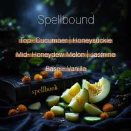 Spellbound - Non-Toxic Soy/Coconut Wax Candle Cucumber Melon Jasmine Spring 3-Wick Strong Scented Handmade Gift - thumbnail 3