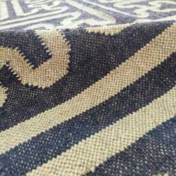 Wool Jute Flatweave Rug - Beige & Black Modern Maze Pattern Geometric Area Carpet - thumbnail 4