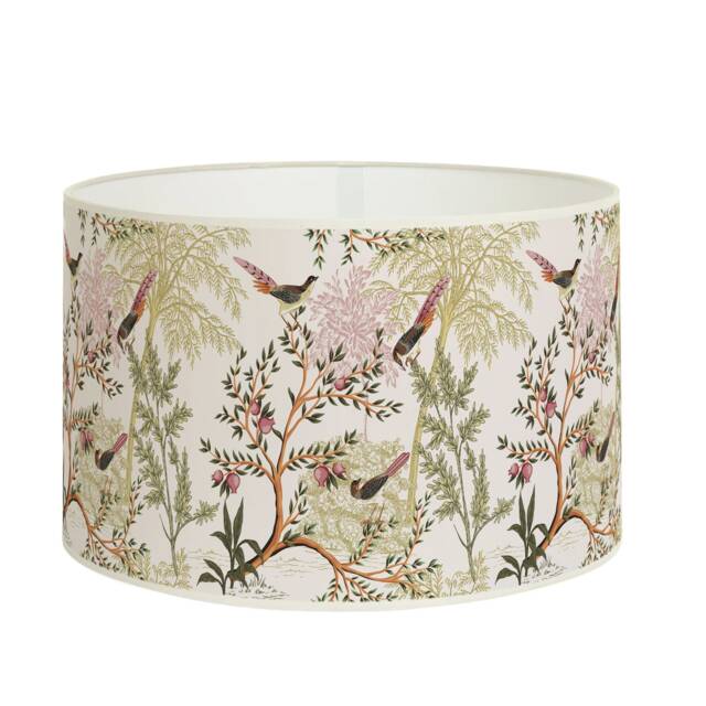 Lampshade For Table Lamp Or Pendant Lampshade - Handcrafted Bird & Branch Motifs - image 1