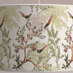 Lampshade For Table Lamp Or Pendant Lampshade - Handcrafted Bird & Branch Motifs - thumbnail 3
