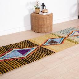 Moroccan Runner Rug 2x11 Ft, Vintage Berber Runner, Handwoven Wool Rug, Tribal Bohemian Hallway 73x340 cm - thumbnail 3