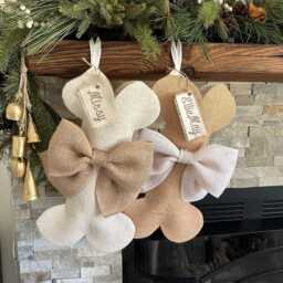 Dog Bone Christmas Stocking - Personalized Pet - thumbnail 3