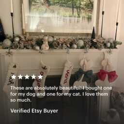 Dog Bone Christmas Stocking - Personalized Pet - thumbnail 4