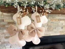 Dog Bone Christmas Stocking - Personalized Pet