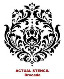 Wall Stencil Brocade No.1 Med - Reusable Better Than Wall Decals - thumbnail 4