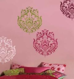 Wall Stencil Brocade No.1 Med - Reusable Better Than Wall Decals - thumbnail 2