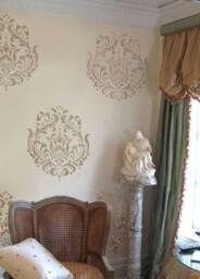 Wall Stencil Brocade No.1 Med - Reusable Better Than Wall Decals - thumbnail 3