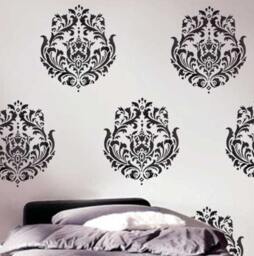 Wall Stencil Brocade No.1 Med - Reusable Better Than Wall Decals