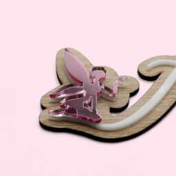 Personalised Fairy Name Sign - Wooden Nursery Plaque With Acrylic Detail - thumbnail 3