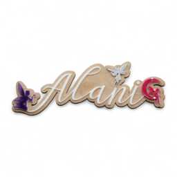 Personalised Fairy Name Sign - Wooden Nursery Plaque With Acrylic Detail - thumbnail 1