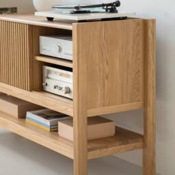 Jamm - Record Player Stand, Vinyl Record Storage Made Of Solid Oak Wood - thumbnail 3