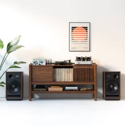 Jamm - Record Player Stand, Vinyl Record Storage Made Of Solid Oak Wood - thumbnail 4