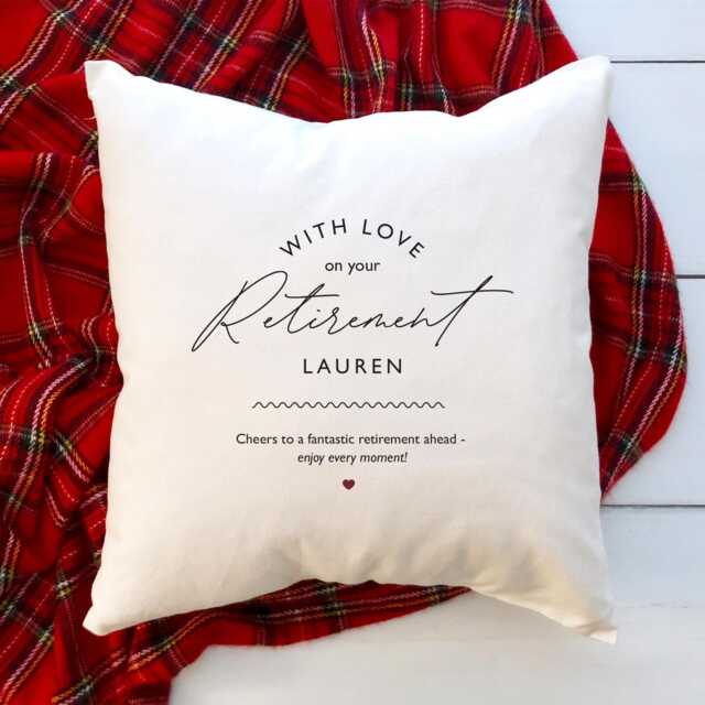 Personalised Retirement Gift Enjoy Your Retirement Cushion Gift For Him Or Her Retired Men Women Leaving Job Square Pillow - image 1