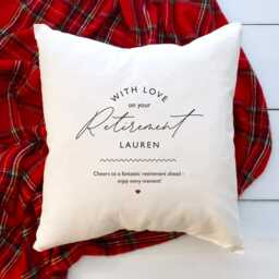 Personalised Retirement Gift Enjoy Your Retirement Cushion Gift For Him Or Her Retired Men Women Leaving Job Square Pillow - thumbnail 1