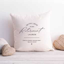 Personalised Retirement Gift Enjoy Your Retirement Cushion Gift For Him Or Her Retired Men Women Leaving Job Square Pillow - thumbnail 2