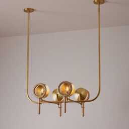 1950S Mid-Century Modern Alice Chandelier - 8-Arm Pendant Ceiling Fixture With Frosted Glass Shades, Italian Sputnik Style Lighting - thumbnail 3