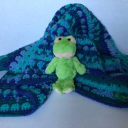 Blue & Aqua Baby Blanket - thumbnail 3