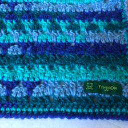 Blue & Aqua Baby Blanket - thumbnail 4