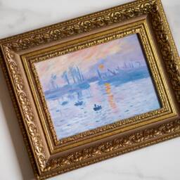 Impression Sunrise Inspired Oil Painting French Seascape Art - 6x8 In - thumbnail 3