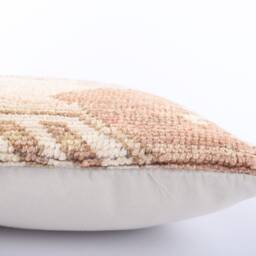 Vintage Turkish Kilim Pillow Cover Handwoven Wool Rug Cushion - 16x16 - thumbnail 4