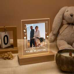 Personalized Couple Photo Led Night Light, Custom Name Picture Lamp, Engagement Anniversary Wedding Gift For Him Her - thumbnail 2