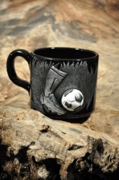 Sports Pottery, Football Cup, Mug, Fimo, Football, Milk Anthicreativetouch, Gift For Him, Cereals Cereals, Polymer Clay Mug