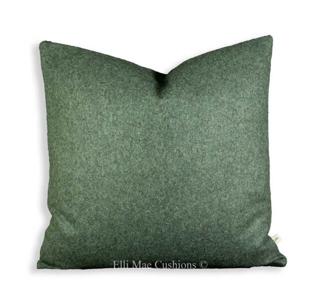 Luxury Designer Felt Wool Dark Grey Fabric Cushion Pillow Throw Cover - image 1