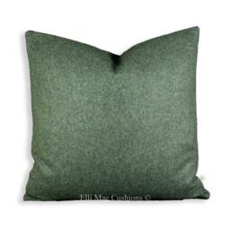 Luxury Designer Felt Wool Dark Grey Fabric Cushion Pillow Throw Cover - thumbnail 2