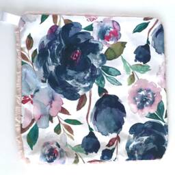 Flower Lovey, Security Blanket, Blankie, Minky Baby New Gift, Pink Blanket - thumbnail 2