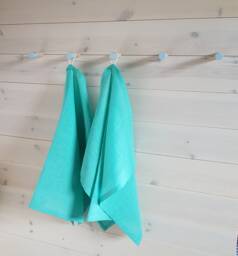 Pastel Blue Wall Hook/Set Of 5/Wooden Towel Hook/ Modern Wooden Hook/Coat Rack/Minimalistic Hangers/Beech Wood/Home Decor/Kitchen Hook - thumbnail 1