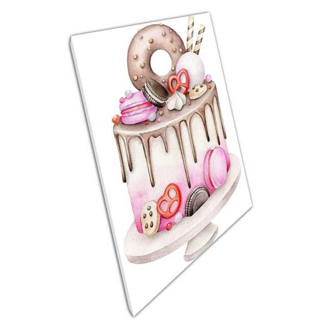 Whimsical Bakery Watercolor Print Kitchen Cake Art For Home Office Decor - image 1