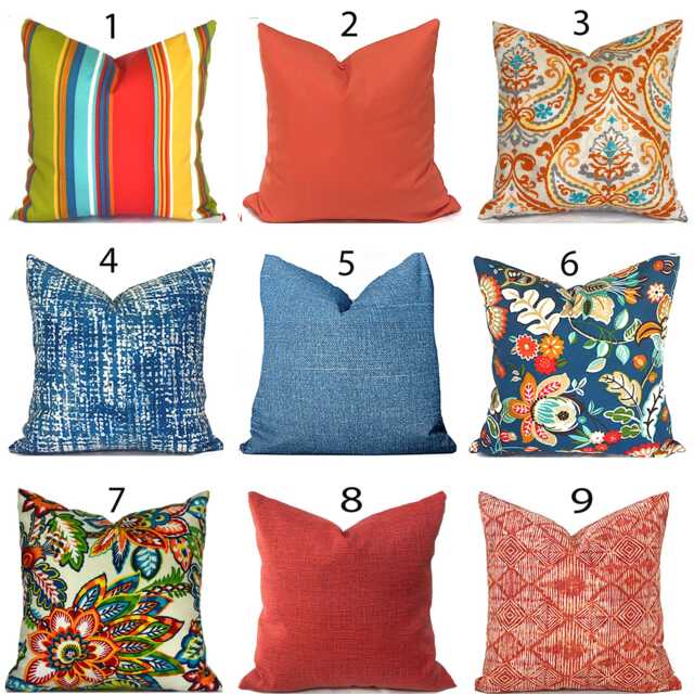 Outdoor Pillow Cover With Zippers, Easy To Use & Washable, Pick Your Favorites - image 1