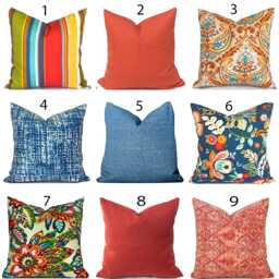 Outdoor Pillow Cover With Zippers, Easy To Use & Washable, Pick Your Favorites - thumbnail 1