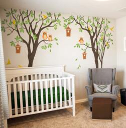 Removable Sticker Baby Nursery Tree Wall Decal Decor Large Mural Color Vinyl Sticker - Nt035 - thumbnail 1