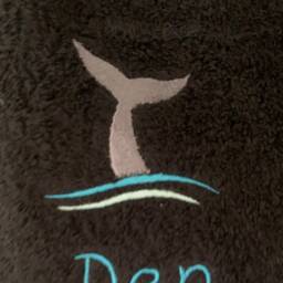 Whale Tail Towel - Personalised Face Cloth/Hand Bath = Embroidered - thumbnail 2