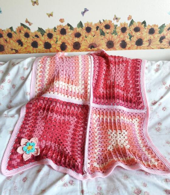 Crochet Baby Girl Blanket, Newborn Blanket, Baby Blankets, Kids Blankets, Handmade - image 1