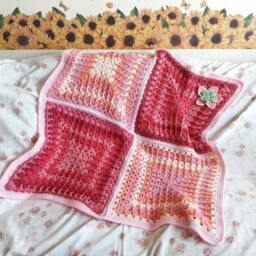 Crochet Baby Girl Blanket, Newborn Blanket, Baby Blankets, Kids Blankets, Handmade - thumbnail 2