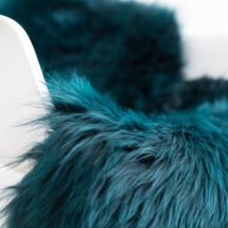 Emerald Green, Double Length Best Quality Sheepskin Rug Throw, Carpet Blanket , Hygge, Retro - thumbnail 3