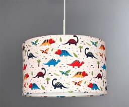 New Hq Boys Kids Room Dinosaur Design Ceiling Lamp Shade Pendant Light Shade in Cream