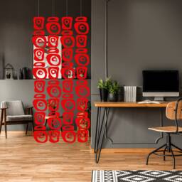 Red Atomic Room Divider Mid Century Modern Diy Kit Retro-A-Gogo - thumbnail 1