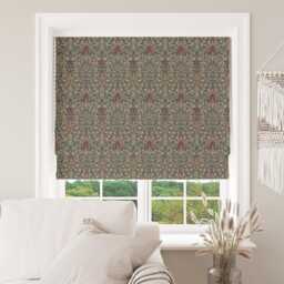 Custom Made To Measure Roman Blind Shade William Morris Snakeshead Mocha Hand Crafted - thumbnail 1