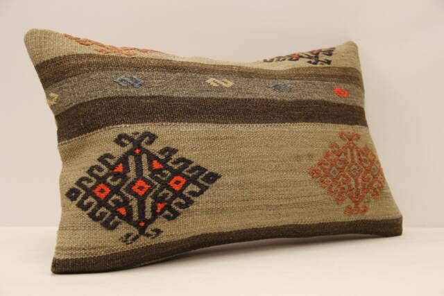 Throw Pillow, Sofa 12x20 in 30x50 cm, Vintage Kilim Pillow, Home Cushion Cover Boho Pillow Throw Koef-634 - image 1