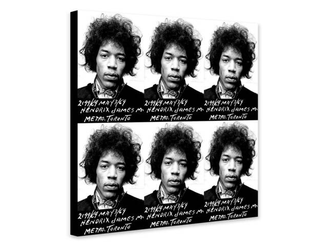 Jimi Hendrix Police Headshot - Wrapped Framed Canvas Rolled Photo/Poster Print - image 1
