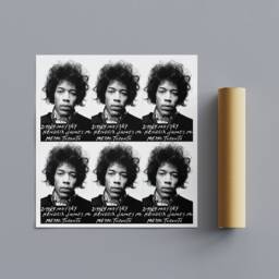 Jimi Hendrix Police Headshot - Wrapped Framed Canvas Rolled Photo/Poster Print - thumbnail 3