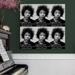 Jimi Hendrix Police Headshot - Wrapped Framed Canvas Rolled Photo/Poster Print - thumbnail 2