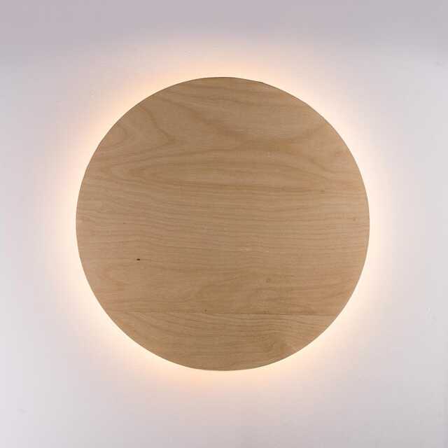 Modern Nordic Poplar Wood Wall Lamp - Geometric Led Sconce - image 1
