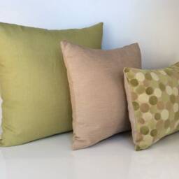 "Olive Green/Tan/Beige/Decorative Throw Pillow Cover Set Of Three, 20""x20"", 16""x16"", 12""x16" - thumbnail 3