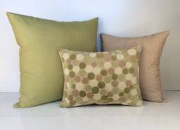 "Olive Green/Tan/Beige/Decorative Throw Pillow Cover Set Of Three, 20""x20"", 16""x16"", 12""x16"